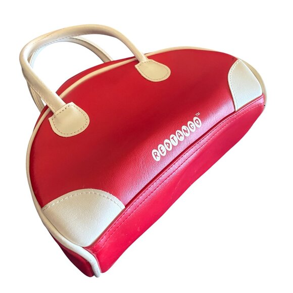 Red Tango by Tokyo Bay Retro Vintage Mini Bowling Bag Women's Red/White Cat - Picture 4 of 9